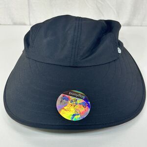 Ponyflo Sunblocker Wide Brim Black Hat NWT Adjustable Upf 50